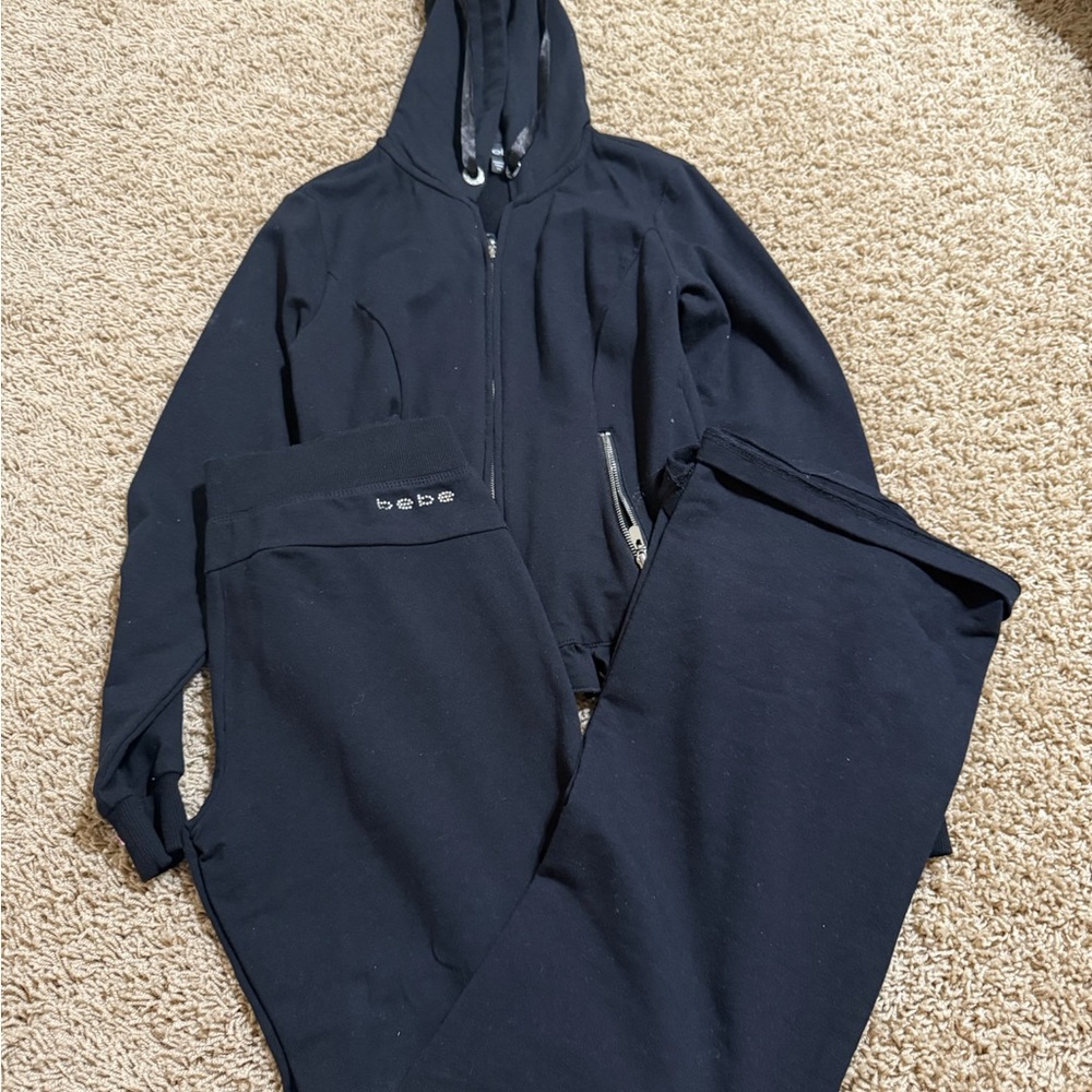 Bebe black jacket & pants set